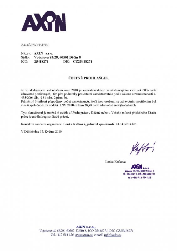 čestné prohlášení I./IV 2010